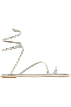 RENE CAOVILLA Dames, Schoenen, Grijs, Maat: 37 EU Leer