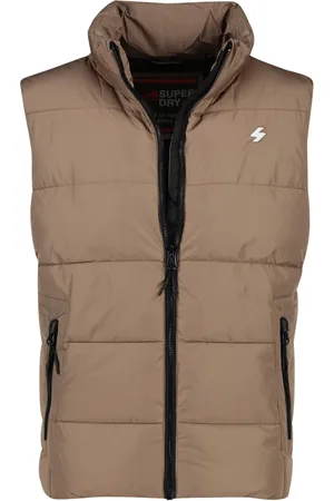 Superdry Heren, Jassen, Bruin, Maat: L Poliester