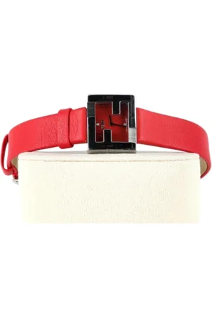 Fendi Dames, Pre-owned, Rood, Maat: ONE Size Leer