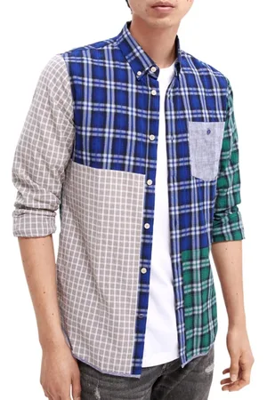 Scotch&Soda Heren, Overhemden, Blauw, Maat: L