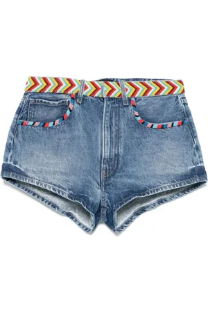 Alanui Dames, Korte broeken, Blauw, Maat: W26 Denim
