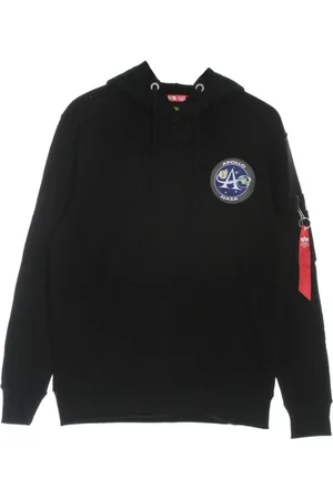 Alpha Industries Heren, Sweatshirts & Hoodies, Zwart, Maat: S Katoen