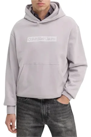 Calvin Klein Heren, Sweatshirts & Hoodies, Paars, Maat: M Katoen