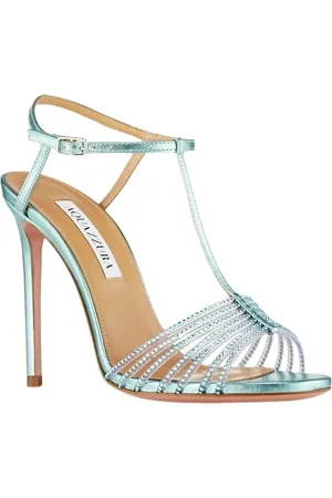 Aquazzura Dames, Schoenen, Blauw, Maat: 38 EU Leer