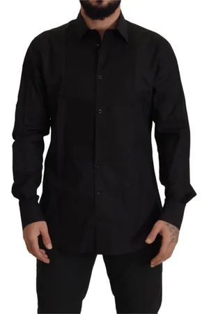 Dolce & Gabbana Heren, Overhemden, Zwart, Maat: XS Katoen
