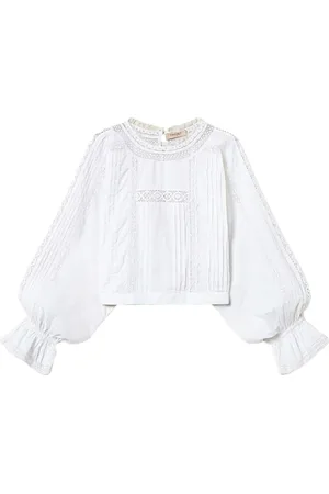 Twin-Set Dames, Blouses & Shirts, Wit, Maat: XS