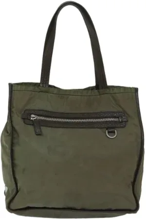 Prada Dames, Pre-owned, Groen, Maat: ONE Size Nylon
