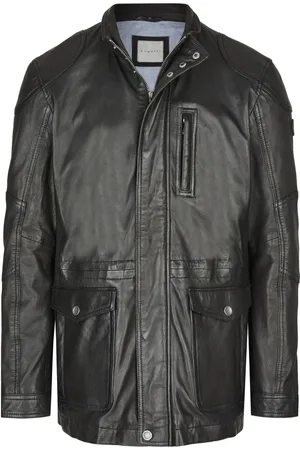 Bugatti Heren, Jassen, Zwart, Maat: M Leer