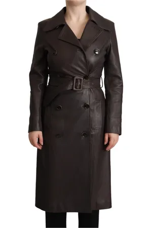Dolce & Gabbana Dames, Mantels, Bruin, Maat: XS Leer