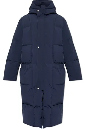 Jil Sander Heren, Mantels, Blauw, Maat: S Poliester