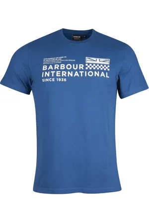 Barbour Heren, Tops, Blauw, Maat: L Katoen