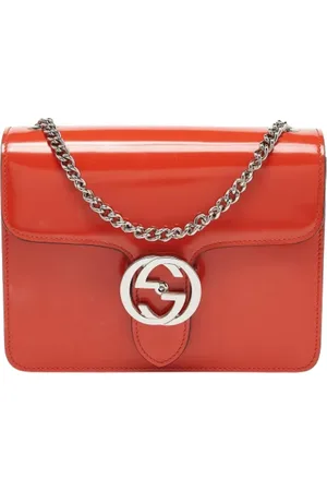 Gucci Dames, Pre-owned, Oranje, Maat: ONE Size Leer