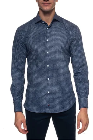Carrel Heren, Overhemden, Blauw, Maat: M Katoen