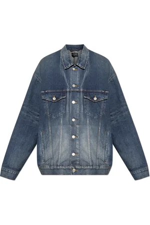 Balenciaga Heren, Jassen, Blauw, Maat: L Denim