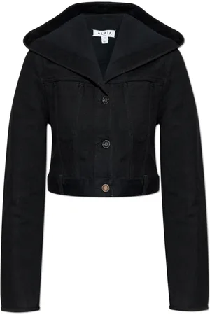 Alaïa Dames, Jassen, Zwart, Maat: S Denim