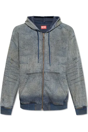 Diesel Heren, Sweatshirts & Hoodies, Blauw, Maat: XL Katoen