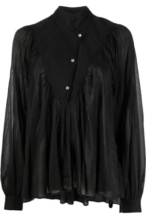 FORTE FORTE Dames, Blouses & Shirts, Zwart, Maat: L Katoen