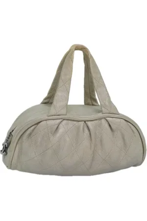 CHANEL Dames, Pre-owned, Grijs, Maat: ONE Size Leer