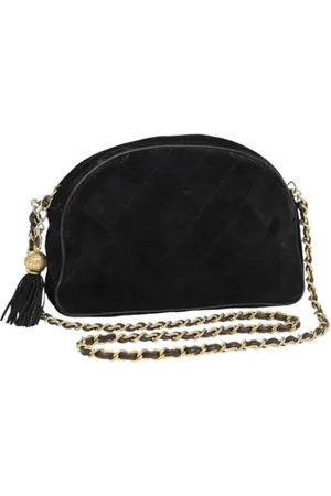 CHANEL Dames, Pre-owned, Zwart, Maat: ONE Size Suède
