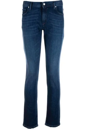 Alberto Heren, Jeans, Blauw, Maat: W30 L34 Katoen