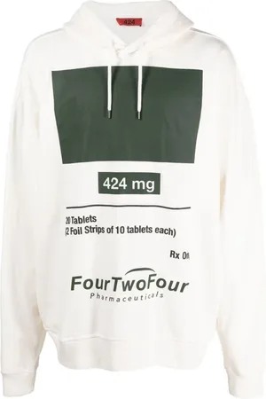424 FAIRFAX Heren, Sweatshirts & Hoodies, Wit, Maat: M Katoen