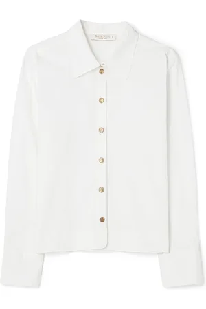 BUSNEL Dames, Blouses & Shirts, Wit, Maat: XS Katoen