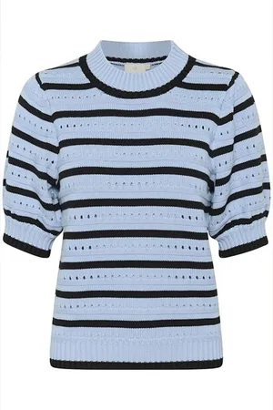 Kaffe Dames, Truien, Blauw, Maat: XS