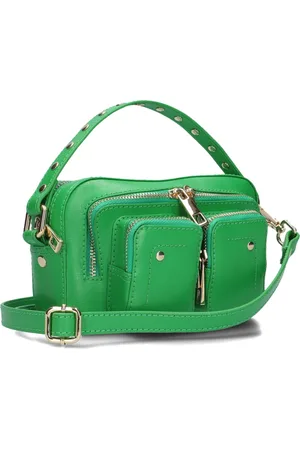 Nunoo Dames, Tassen, Groen, Maat: ONE Size Leer