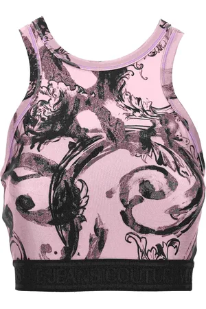 VERSACE Dames, Tops, Paars, Maat: 3XS