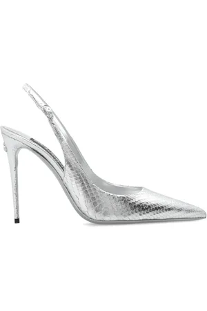 Dolce & Gabbana Dames, Schoenen, Grijs, Maat: 37 1/2 EU Leer