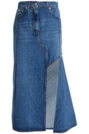 Alexander McQueen Dames, Rokken, Blauw, Maat: S Katoen