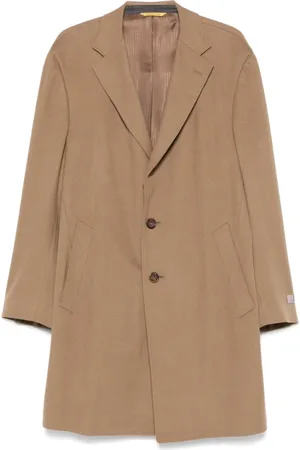 CANALI Heren, Mantels, Bruin, Maat: 3XL Zijde