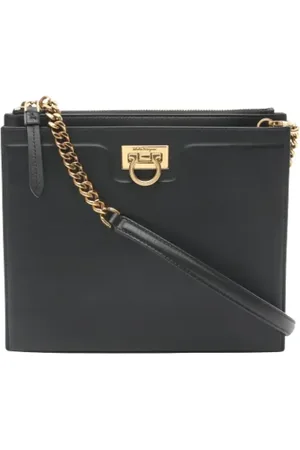 Salvatore Ferragamo Dames, Pre-owned, Zwart, Maat: ONE Size Leer