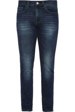 Schott NYC Heren, Jeans, Blauw, Maat: W31 L34 Katoen