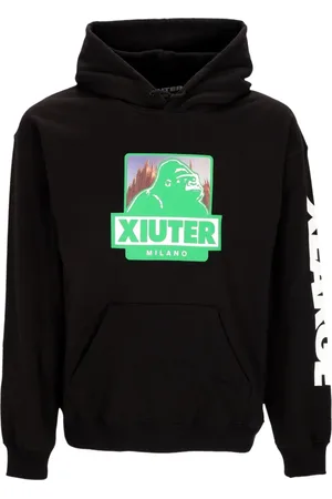 IUTER Heren, Sweatshirts & Hoodies, Zwart, Maat: XL Katoen