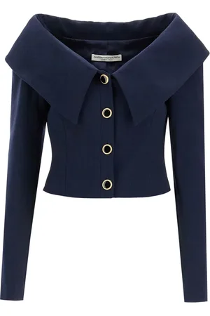 Alessandra Rich Dames, Jassen, Blauw, Maat: S Wol