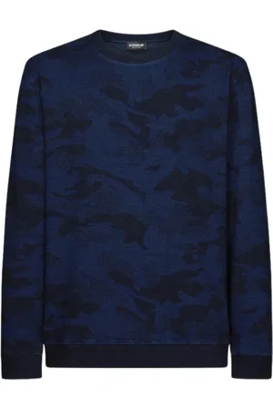 Dondup Heren, Sweatshirts & Hoodies, Blauw, Maat: XL Katoen