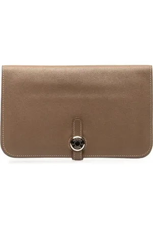 Hermès Dames, Pre-owned, Grijs, Maat: ONE Size Leer