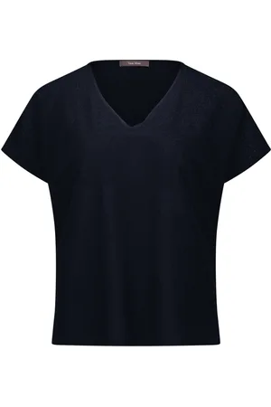 Vera Mont Dames, Blouses & Shirts, Blauw, Maat: XL Poliester