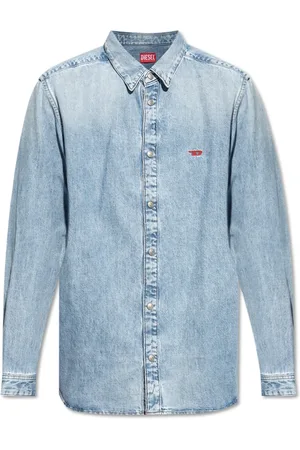 Diesel Heren, Overhemden, Blauw, Maat: XL Denim
