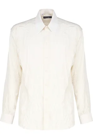 Dolce & Gabbana Heren, Overhemden, Wit, Maat: L Zijde