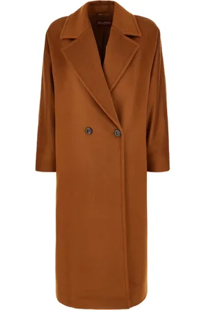 Max Mara Dames, Mantels, Bruin, Maat: 2XS Wol