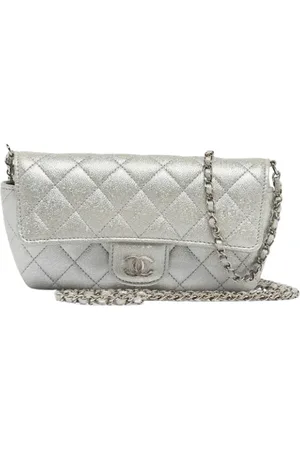 CHANEL Dames, Pre-owned, Grijs, Maat: ONE Size Leer