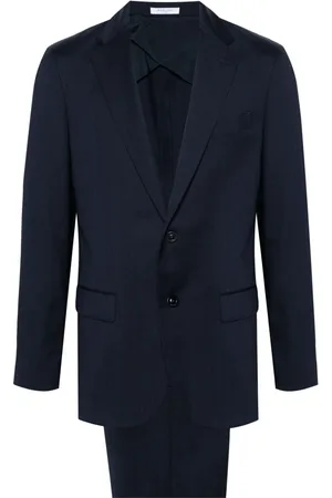 Boglioli Heren, Pakken, Blauw, Maat: 2XL Wol