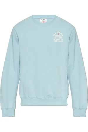 Casablanca Heren, Sweatshirts & Hoodies, Blauw, Maat: XL Katoen