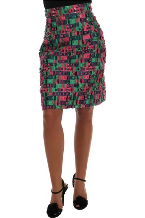Dolce & Gabbana Dames, Rokken, Veelkleurig, Maat: S Tweed