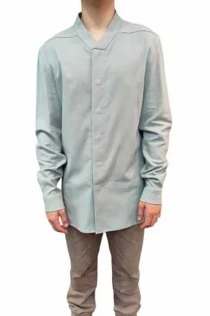 Rick Owens Heren, Overhemden, Blauw, Maat: L Katoen