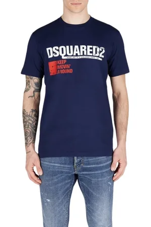 Dsquared2 Heren, Tops, Blauw, Maat: M Katoen