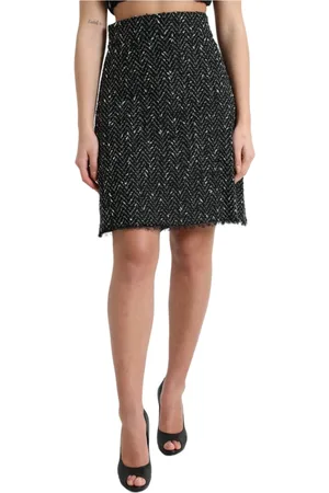 Dolce & Gabbana Dames, Rokken, Zwart, Maat: XS Tweed