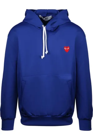 Comme des Garçons Heren, Sweatshirts & Hoodies, Blauw, Maat: XL Poliester